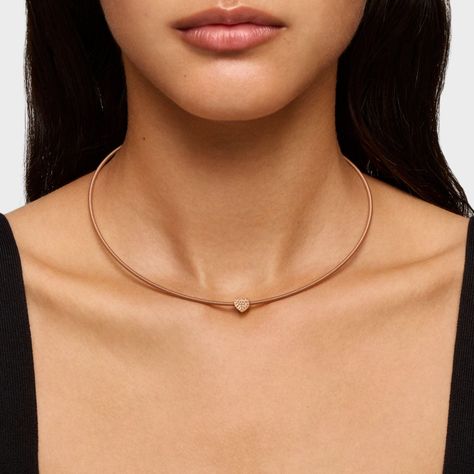 Charm TOUS 1950 corazón con baño de oro 18 kt sobre plata y rodolitas-3