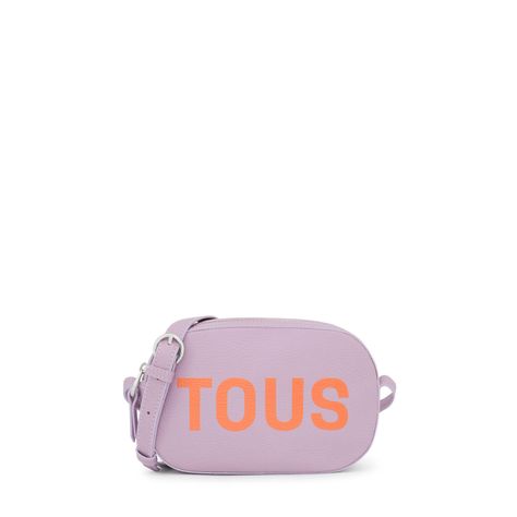 Bandolera de piel malva Logo TOUS Lynn-0