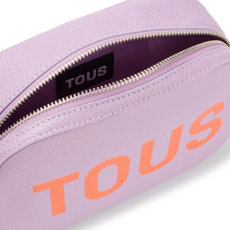 Bandolera de piel malva Logo TOUS Lynn-2