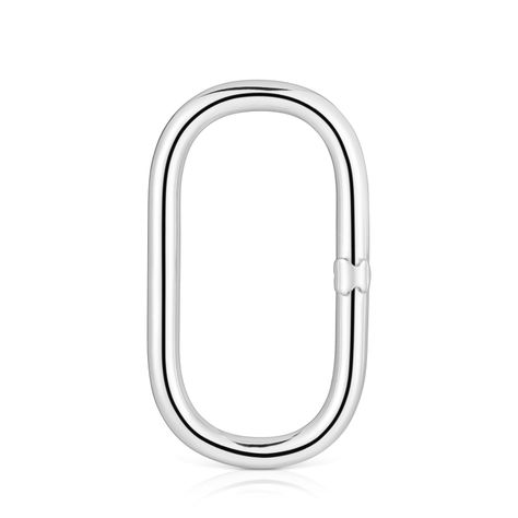 Anilla extra grande de plata Hold Oval-0