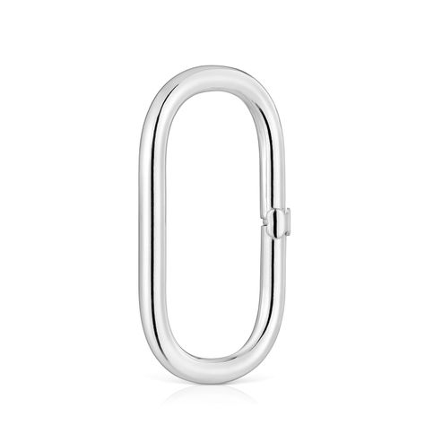Anilla extra grande de plata Hold Oval-1