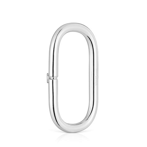 Anilla extra grande de plata Hold Oval-2