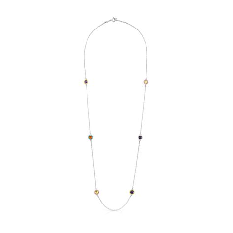 Collar de plata, gemas y esmalte TOUS Vibrant Colors-1