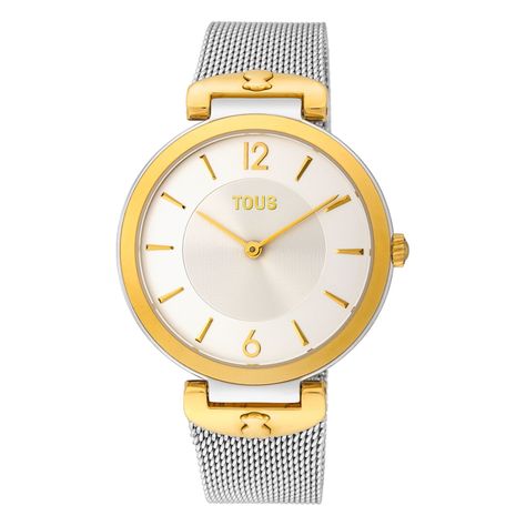 Reloj analógico S-Mesh de acero inoxidable-0