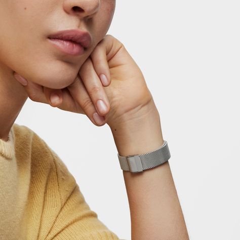 Reloj analógico S-Mesh de acero inoxidable-5