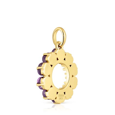 Colgante pequeño con baño de oro 18 kt sobre plata-2