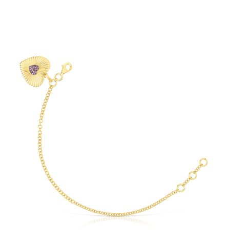 Pulsera de vermeil corazón con rodolitas Iris Motif Tous-0