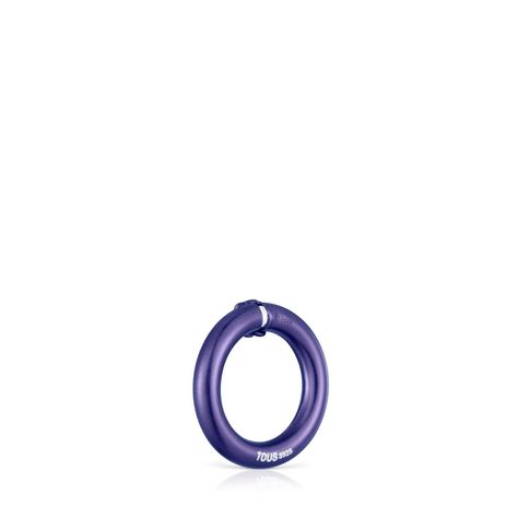 Anilla pequeña de plata en color morado Hold-2