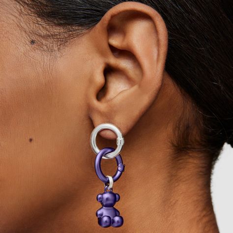 Anilla pequeña de plata en color morado Hold-4