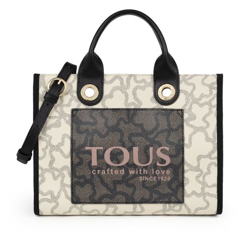 Bolso Shopping mediano Amaya Kaos Icon multi beige Tous-0