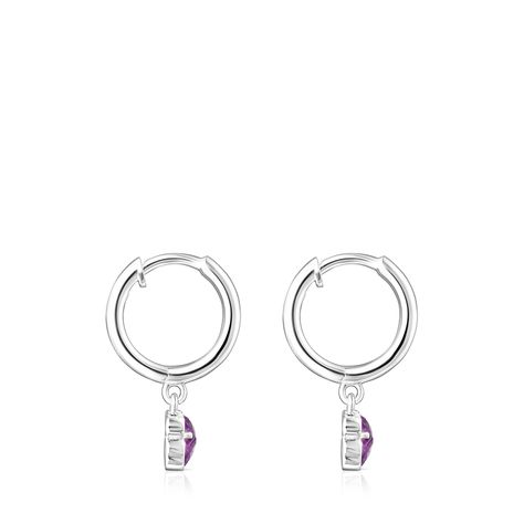 Aros Cool Color de plata y amatista Tous-1
