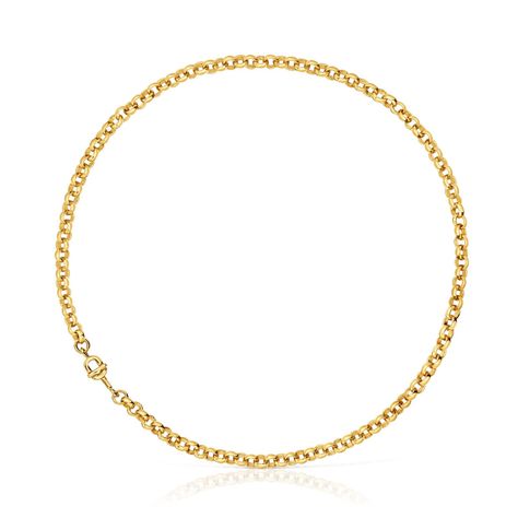 Collar corto con baño de oro 18 kt sobre plata 40 cm-0