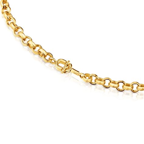 Collar corto con baño de oro 18 kt sobre plata 40 cm-1
