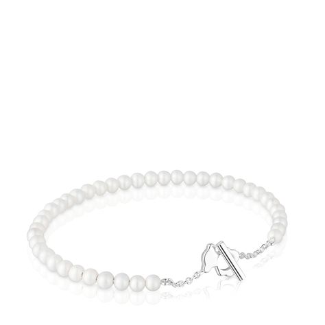 Pulsera esclava con perlas cultivadas I-Bear-0