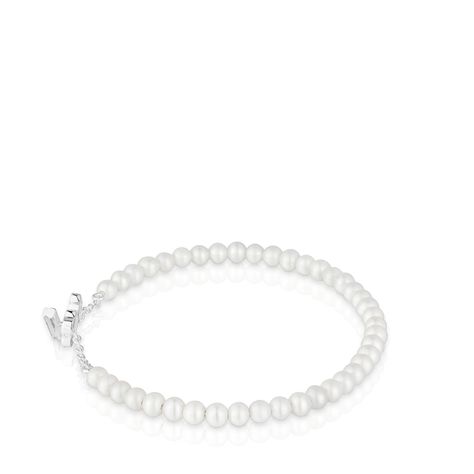 Pulsera esclava con perlas cultivadas I-Bear-1
