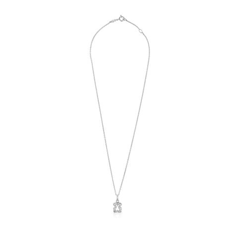 Collar triple oso de plata Bickie-1