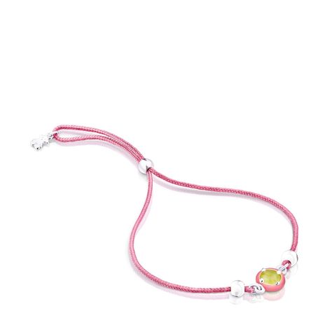 Pulsera de cordón rosa Vibrant Colors Tous-0