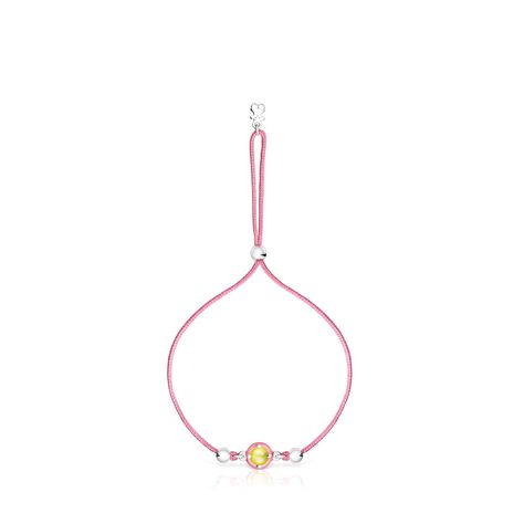 Pulsera de cordón rosa Vibrant Colors Tous-1