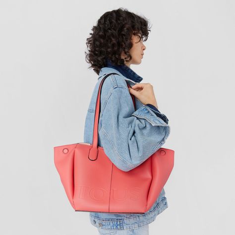 Bolso Capazo pequeño coral Terra TOUS-3
