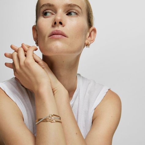 Pulsera con baño de oro 18 kt sobre plata TOUS MANIFESTO-6
