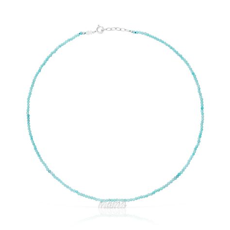 Collar Mama de plata y amazonitas TOUS Mama-0