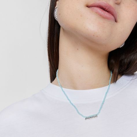 Collar Mama de plata y amazonitas TOUS Mama-4