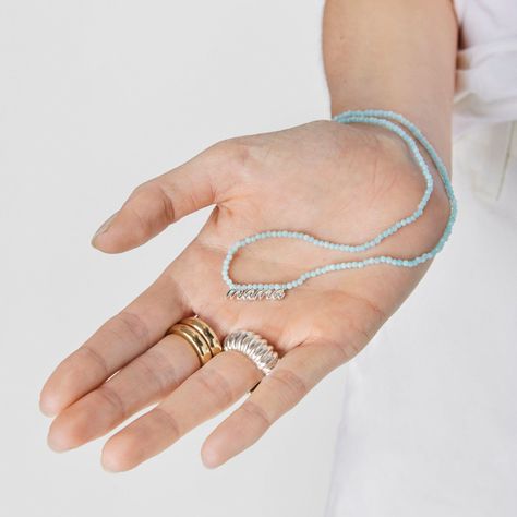Collar Mama de plata y amazonitas TOUS Mama-5