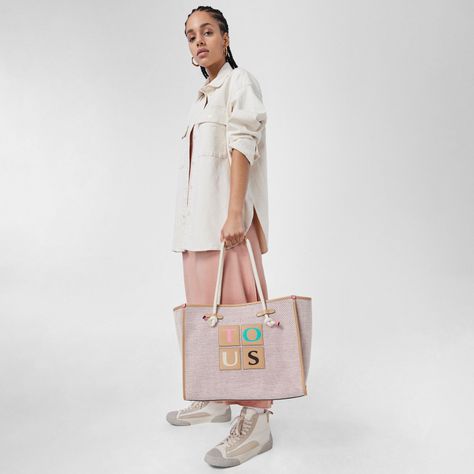 Bolso Capazo grande rosa TOUS Yummy-4