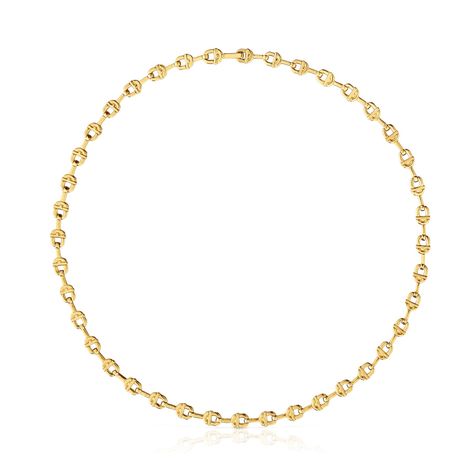 Collar corto logo con baño de oro 18 kt sobre plata TOUS MANIFESTO-0