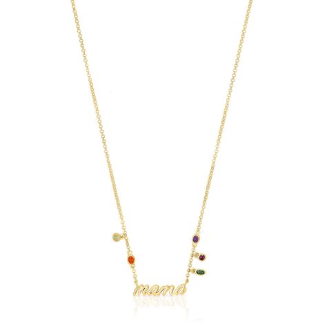 Collar Mama de plata vermeil y gemas TOUS Mama-0