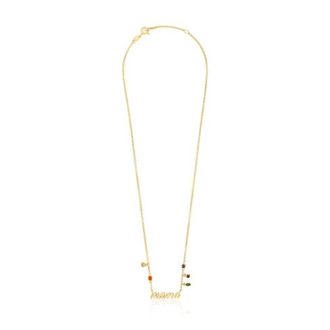 Collar Mama de plata vermeil y gemas TOUS Mama-1