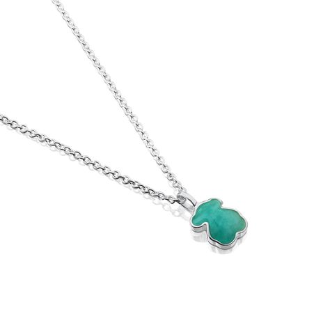 Collar New Color de Plata con Amazonita Tous-2