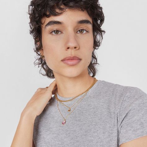 Collar de plata vermeil corazón rosa Gregal Tous-3