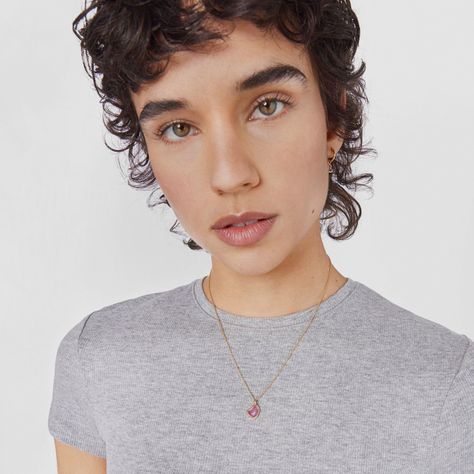 Collar de plata vermeil corazón rosa Gregal Tous-5