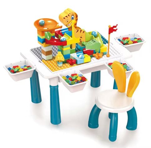 JUEGO DIDÁCTICO MESA BLOQUES DE CONSTRUCCIÓN MULTIFUNCIÓN-0