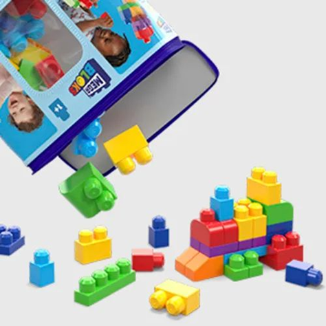 Mega Bloks Bloques Construcción Aprendizaje 60 Pzs + Bolsa-2
