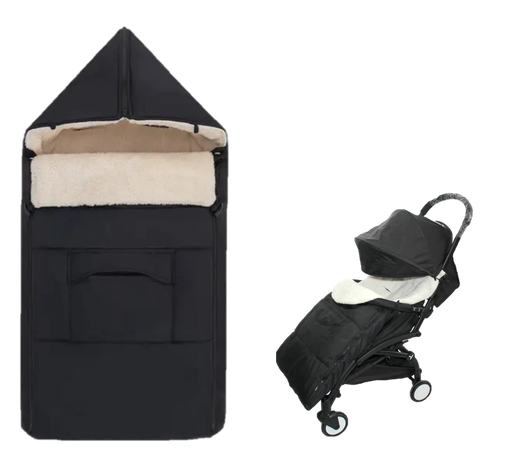 Saco Para Coche Bebé Impermeable Abrigador Forrado Cubre Pie-0