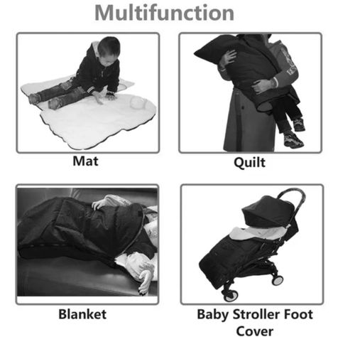 Saco Para Coche Bebé Impermeable Abrigador Forrado Cubre Pie-3