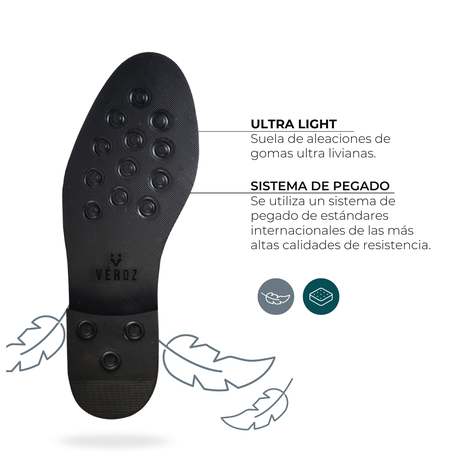 Zapato Cuero Hombre Manhattan Light - Cafe-5