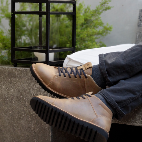 Zapato Mid Cuero Hombre Véroz Milenio Mid Light - Tabaco-2