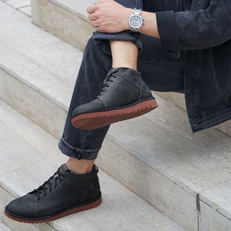 Zapato Mid Cuero Hombre Véroz Milenio Mid Light - Negro-4