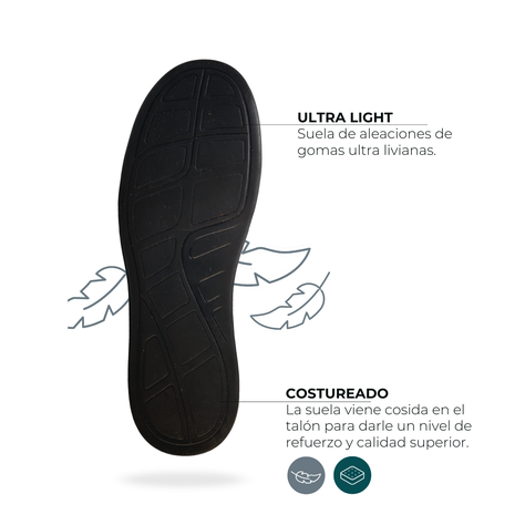 Zapatilla Cuero Hombre Trend Light - Negro-5
