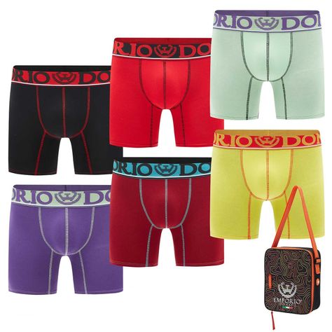 Pack 6 - Boxer Medio Algodón - Hombre - Con Bolso Regalo -0