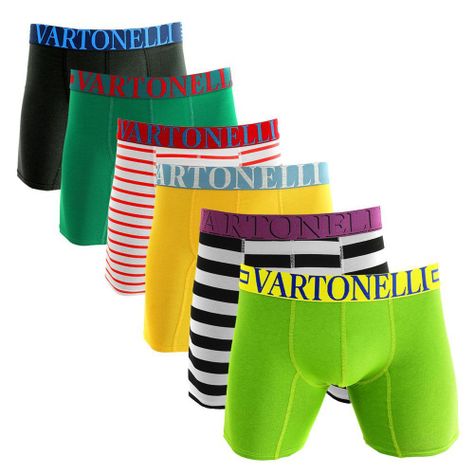 Boxer Medio Algodón Hombre Pack 6-0