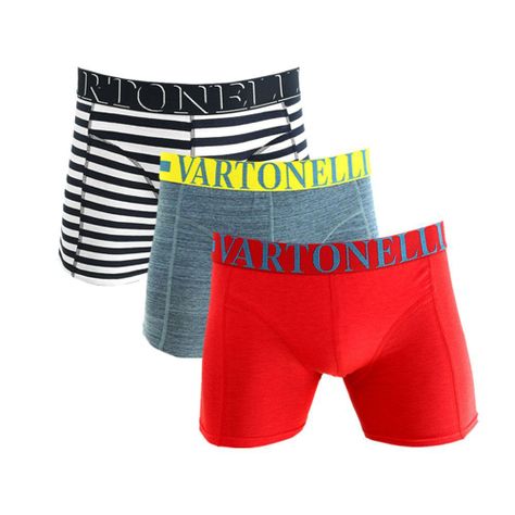 Boxer Medio Algodón Hombre Pack 3-1