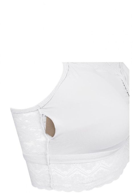 Top Encaje Recogido Blanco 2Rios-2
