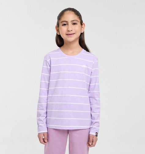 POLERA NIÑA ELLESSE NARA RAYAS/BLANCO-0