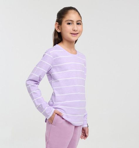 POLERA NIÑA ELLESSE NARA RAYAS/BLANCO-4