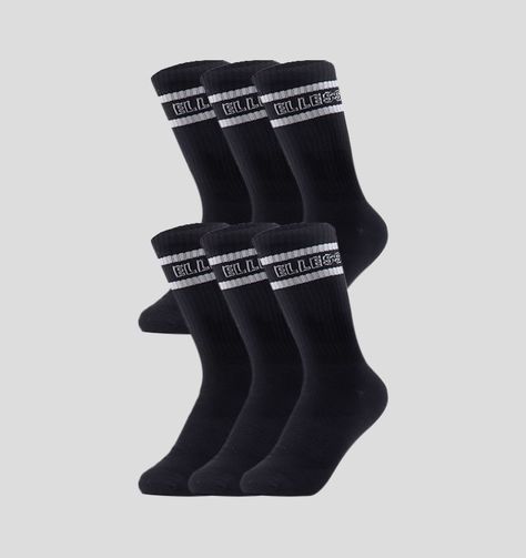 SIXPACK DE CALCETINES HOMBRE ELLESSE HAYES NEGRO-0