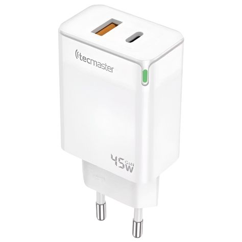 Cargador de Pared, 2 Puertos Carga Rápida  45W-1